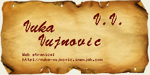 Vuka Vujnović vizit kartica